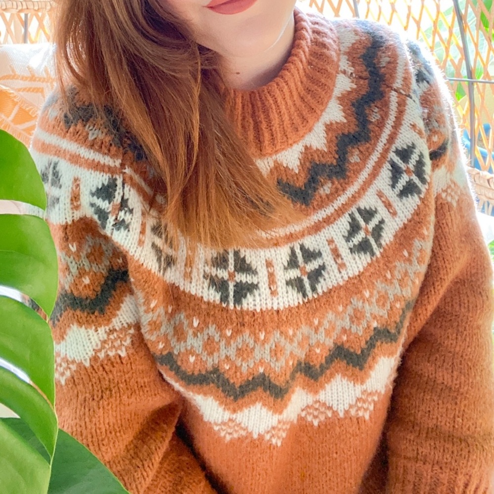 Aerie fair isle sweater